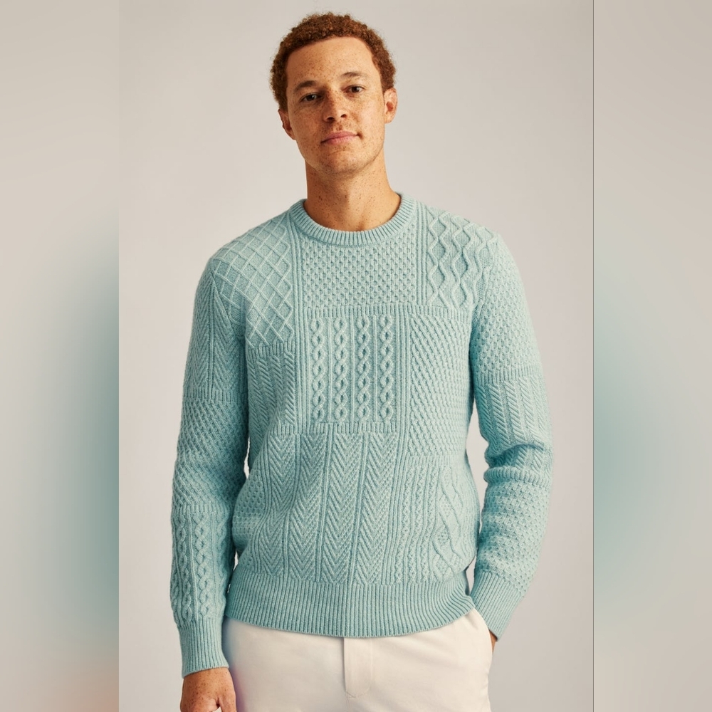 $159 BONOBOS Wool Cable Crew Neck Sweater